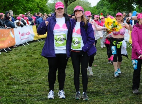Elizabeth Kirkbright taking part in the Walk the Walk event in aid of Breast Cancer charities.
